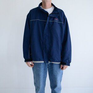 Vintage Contour Outdoor Navy Zip Up Line Lightweight Windbreaker Jacket L-Xl